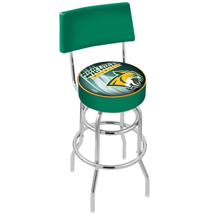 Holland Bar Stool Co 25" Chrome 2-Ring Northern Michigan Swivel Bar Stool, Back L7C425NorMic-D2